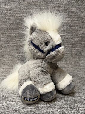 Exquisite Breyer Aurora Grey Horse Soft Plush Stuffed Animal